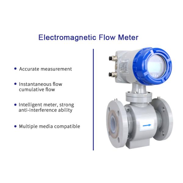 Digital Flange Electromagnetic Flow Meter 4-20mA With High Accuracy