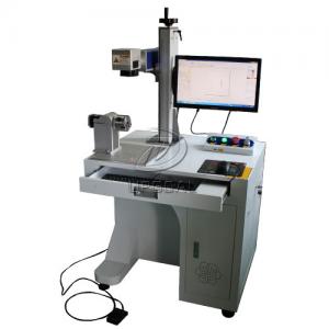 China Stainless Steel Cylinder Fiber Laser Marking Machine with Rotary Axis AC110V factory