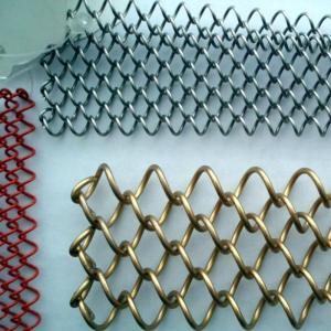 China Diamond Chain Link Aluminum 2.0mm Decorative Wire Mesh factory