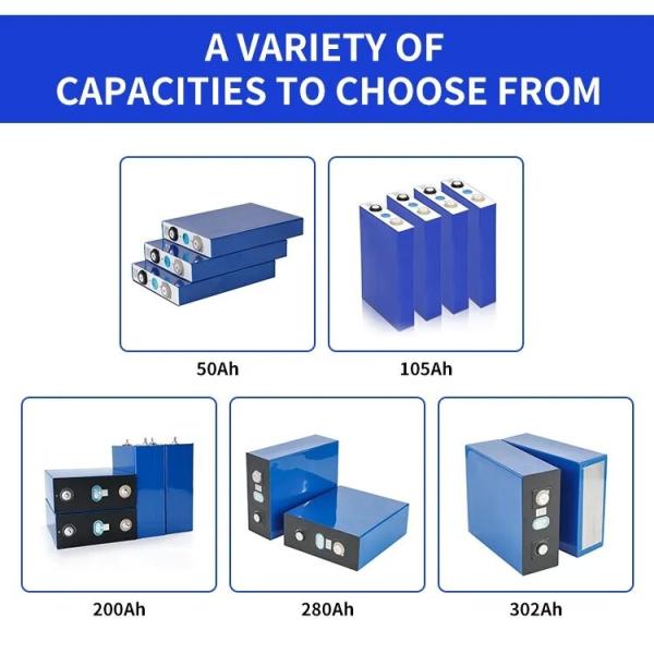 LiFePO4 Lithium Battery Deep Cycle OEM ODM 3.2V 100AH 280AH 320AH Home Energy Storage Lithium-ion Prismatic Battery Cell