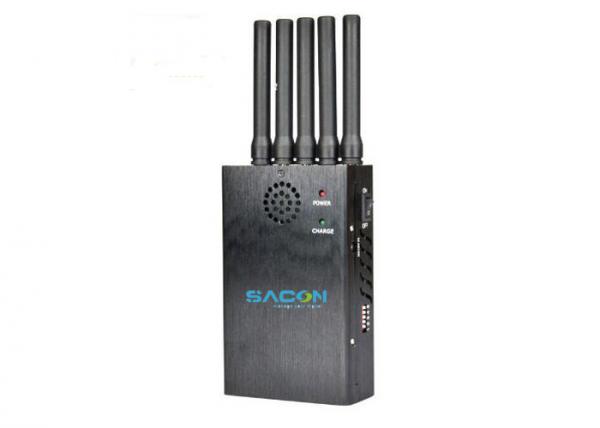 China DCS 5 Antennas Portable Signal Jammer CDMA GSM With Lithium Battery factory
