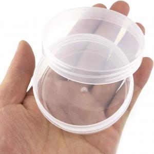 China Round Clear Frosted Plastic Bead Storage Containers Box Case with Screw Top Lids, Cylinder Stackable Bead Containers factory