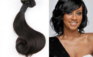 China Natural Black 1b# Grade 7A Virgin Hair Bundles / 10 Inch -14 Inch Customzied Spiral Curl Hair factory