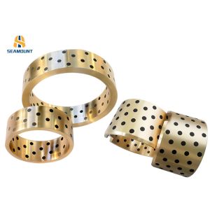 China Oil-Free Self Lubricating Graphite Copper Bushing Small Size 50*60*50mm on sale