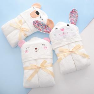 China Eco Friendly Kids Bamboo Bathroom Towels Newborn Bath Towel With Hood factory