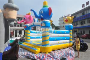 China Commercial Inflatable Bouncer Animal Elephant Space Moonwalk For Home / Playground factory
