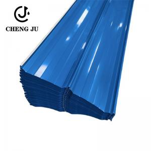 China Corrugated Steel Roofing Sheets Sky Blue Color Coated Metal Galvanized Roof Tile Sheet on sale