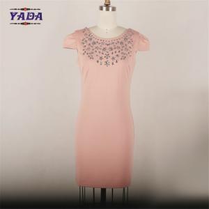 China Sexy backless bodycon slim fit ladies high fashion dress casual wear dresses plus size women clothing with crystal beaded factory