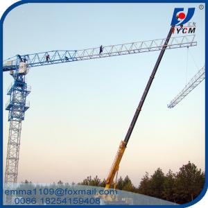 China High Quality PT6013 8T Flattop Tower Cranes with Load Moment Indicator or Block box factory