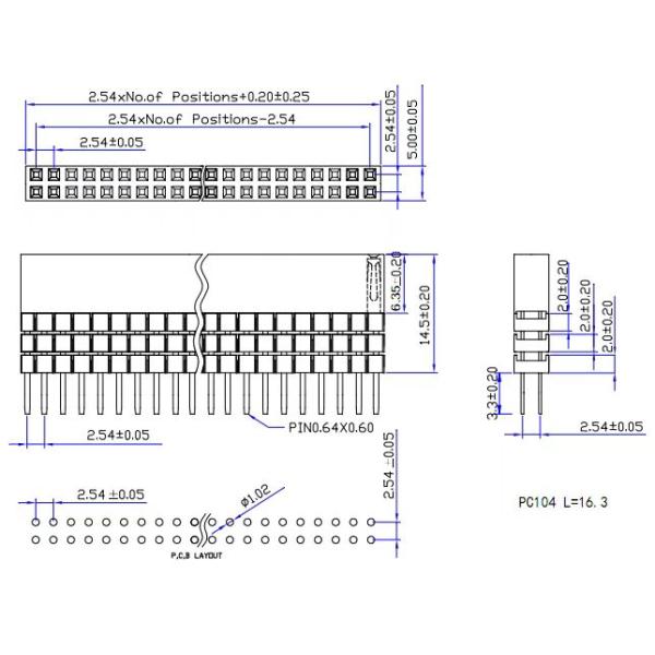 2.0mm Female Header Connector