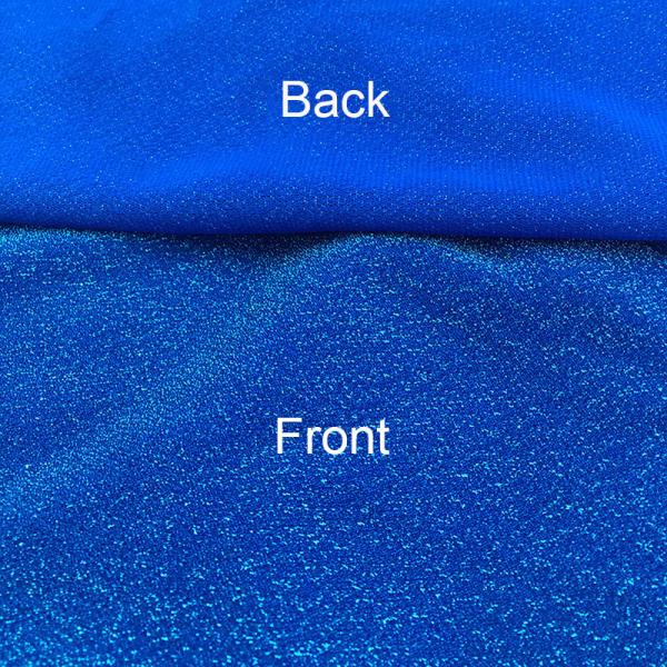 150cm Blue Plain Glitter Metallic Jersey Fabric 110gsm Polyester Lurex Fabric