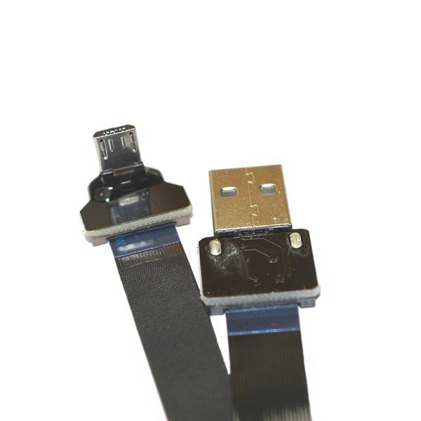 FFC Fpv Flat Micro Usb Cable 90 Degree To Standard USB A For Sync Male And Female Type