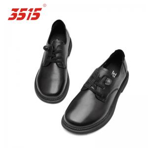 China 3515 British Lace Up Leather Shoes PU Insole Black Leather Dress Shoes factory