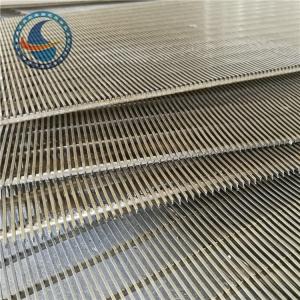China Ss 304 0.7mm Slot Wedge Wire Screen Panels For Solid Liquid Separation on sale