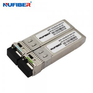 China 40km WDM 10G SFP+ Transceiver 1270nm 1330nm Simplex LC Support DOM on sale