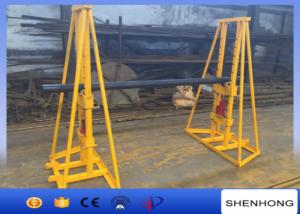 China Adjustable Foot Brake Hydraulic Cable Drum Jacks stand 5 Ton - 10 Ton Capacity factory