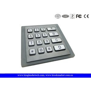 China Illuminated Metal Keyboard With 16 Numbers IP65 Waterproof Keys factory