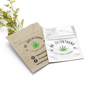 China 3 Side Seal Custom Weed Packaging Plastic Ziplock Pouch on sale