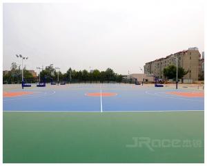China SPU 3 - 7 mm Thickness Basketball Sport Court For All Year Round factory