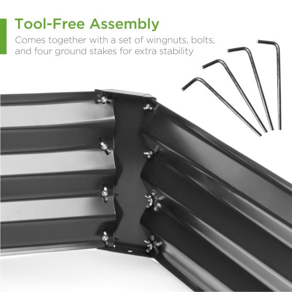 CE 0.3mm Thick L60cm Galvanized Raised Beds