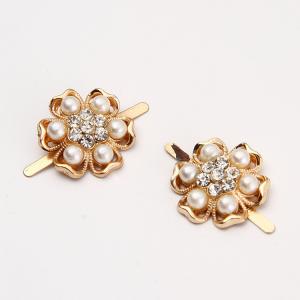 China Shoe buckle metal accessories ODM Shoe Decoration Accessories Removable Shoe Clips Rhinestone Glass Color on sale