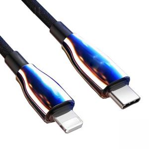 China Zinc Alloy Usb C Pd To Lightning Cable 1.8m MFI  Iphone Charging Usb Cable factory