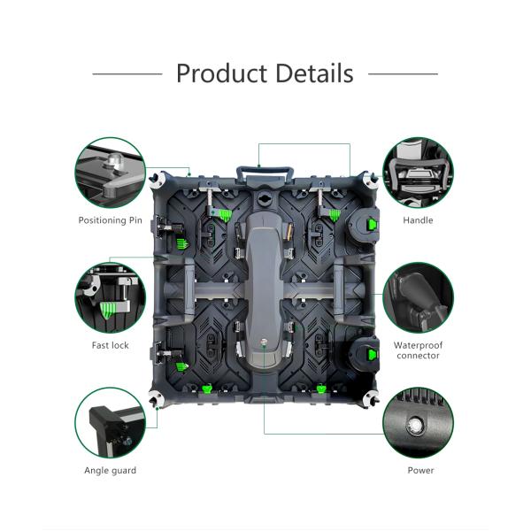 P8 Outdoor Rental Full Color LED Display 256*128 Size Wall Display And Commercial Center 32*16 Resolution