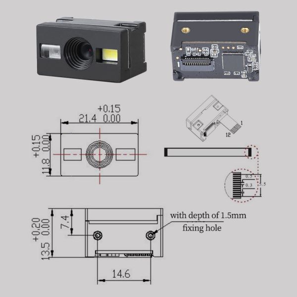High-Resolution QR Code Scanner & 2D Barcode Reader Integrated QR Code Engine for Precision Industries