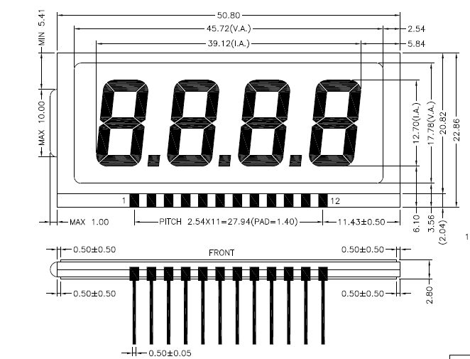4 Digit 7 Segment Segment LCD Display Module With Decimal Points Custom HTN Digital LCD Screen for Instrument Meter