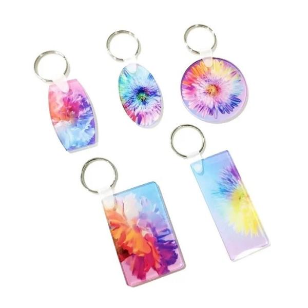 Custom Blank Sublimation Acrylic Keychain For Sublimation Printing
