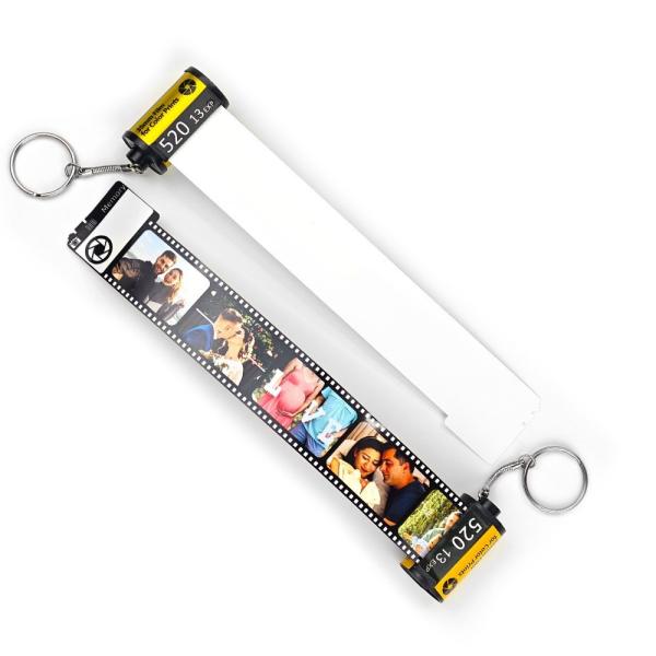 Diy Sublimation Blank Memory Film Keychain Loving Memory Photo Film Roll Double Sided Sublimation Memory Keychains
