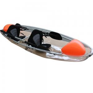 China Factory wholesale 2 person Fishing Clear Inflatable Kayak 2 Person Transparent Kayaks with Paddles on sale