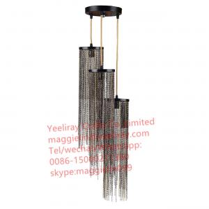 China YL-L1029 European Contemporary Hanging Pendant Lighting Lamps / Modern antique black Iron Chain Chandelier on sale