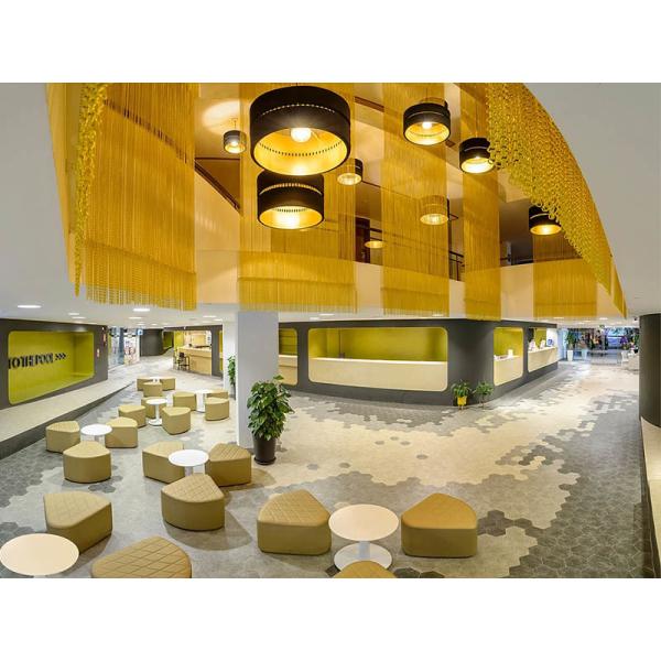 Chain link curtain, also named as chain fly screen or hook chain curtain, anodized aluminum material