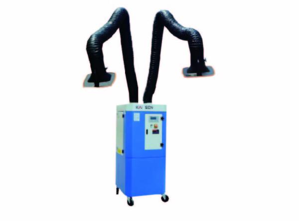China Self Cleaning Mobile Fume Extractor With 2 Pcs 3m Arms PLC Smart Control factory
