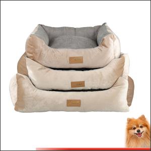 China large dog beds for sale manufacturers Stripes short plush pp cotton pet bed china factory factory