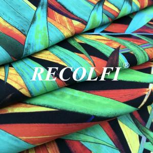 China Recycled Floral Print Fabric , Four Way Stretch Fabric For Texworld Usa Swim Sports factory