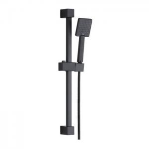 China Matt Black Concealed Valve Showers Concealed Thermostatic Mixer Shower Two Outlets factory
