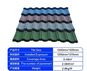 China South africa hot rain stone coated metal roof tile factory