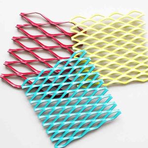A6063 Colorful Painting Expanded Aluminum Mesh For Curtain Wall