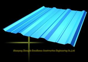 China Long Span Color Coated Metal Corrugated Roofing Sheets / PPGI Roof Steel Panels on sale