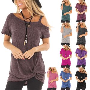 China Hot Selling Fashion Sports Short Sleeve Tops Quick Dry Women Sexy Splicing T-shirt factory