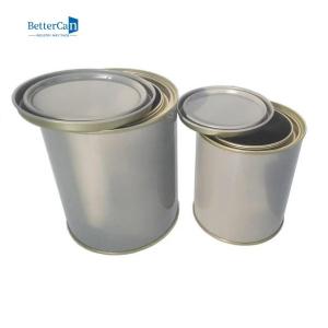 China Custom Empty Paint Tins 1 Litre Round Automotive Paint Cans With Tight Triple Lid factory