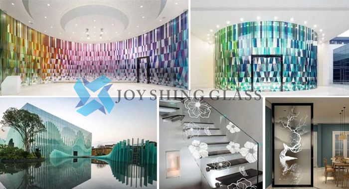 Digital Printing Coated Glass Color Pattern Shape Customization