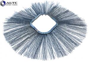 China Steel Wire Snow Sweeper Brush Rotary Convoluted Wavy Ring Paring Lots Streets factory
