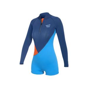 China Front Zip 2mm Neoprene Thermal Wetsuit , Women'S Shorty Wetsuit One Piece Long Sleeve on sale