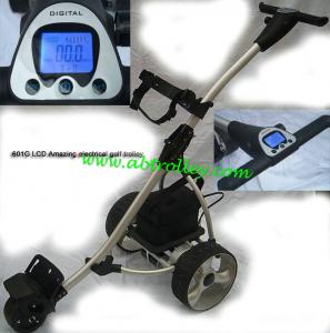 China LCD golf trolley big LCD Screen golf buggy high-end sports products on sale