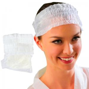China Disposable Non Woven Headband Spa Beauty Salon Headband Elastic Hair Wrap on sale