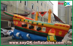 China Yellow / Red / Blue Inflatable Pirate Ship Commercial Advertising Castle Bounce House factory