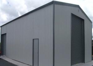 China Prefab warehouse/workshop/hangar/garage/chicken shed, container house use steel structure building factory